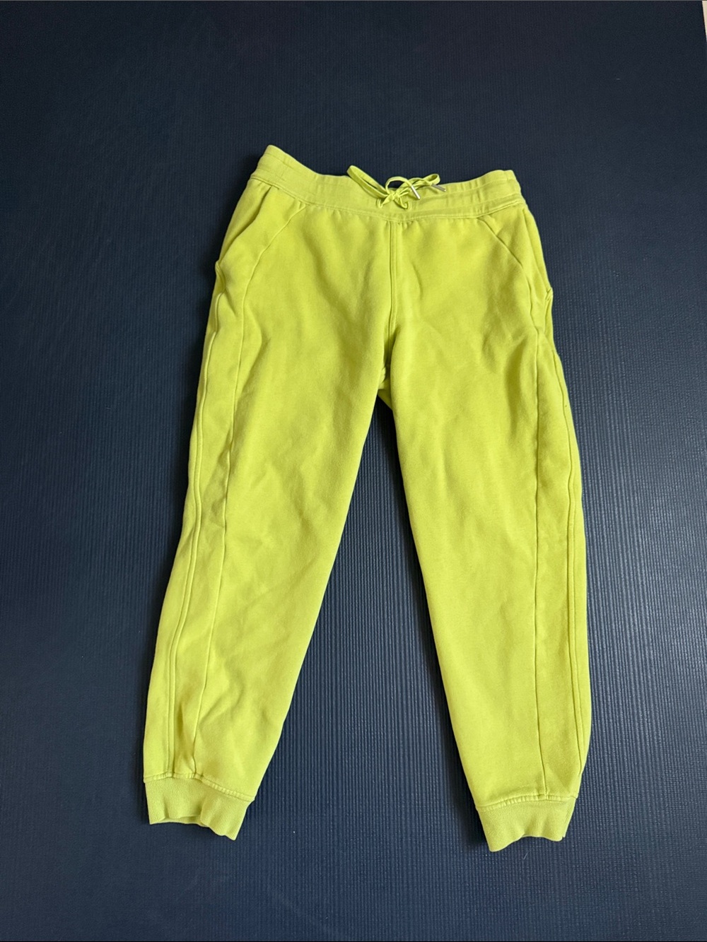 lululemon athletica Scuba Lime Green Drawstring Joggers, Size 10